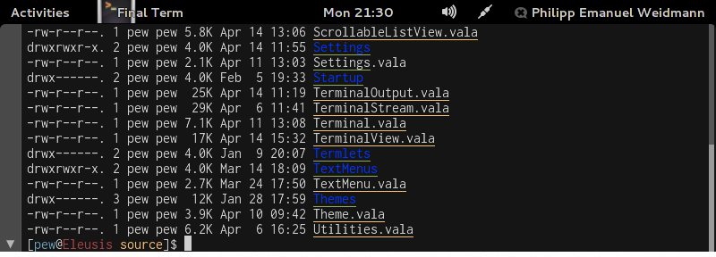 Final Term – a modern terminal emulator