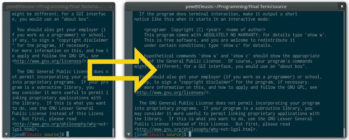 Final Term – a modern terminal emulator